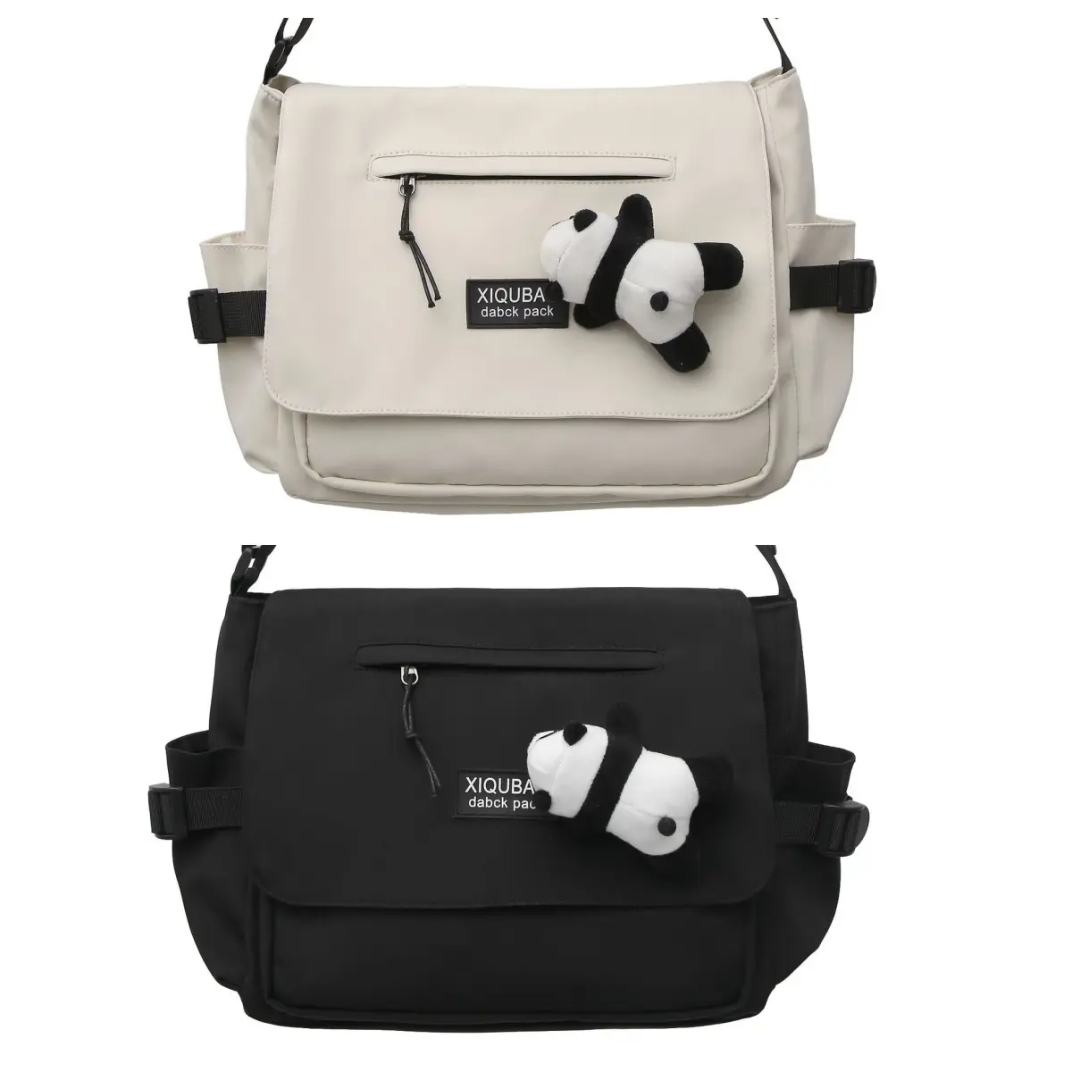 Unisex Water-Resistant Messenger Bag - Crossbody Sling Pack for Men & Women, Large Capacity Casual Sports Bag for Daily Commute  ：
