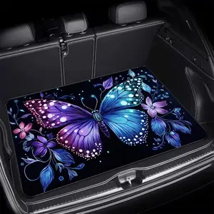 ‌Multicolor Floral Car Trunk Mat 75x100cm All Weather Waterproof Cargo Liner Durable Rear Trunk Mat Easy Clean Vehicle Interior Accessories Universal Fit Most Car Models SUV Truck Van‌