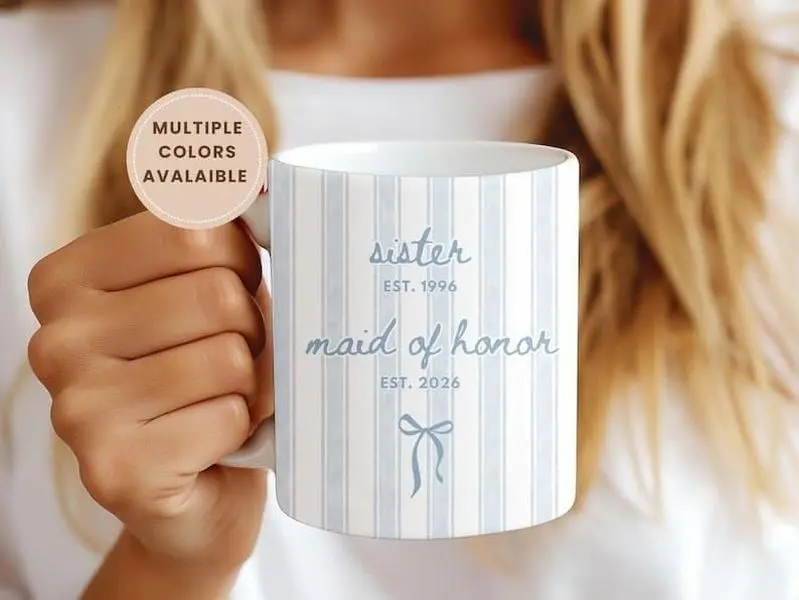 Maid of Honor Matron of Honor MOH Proposal Sister Best Friend Mug