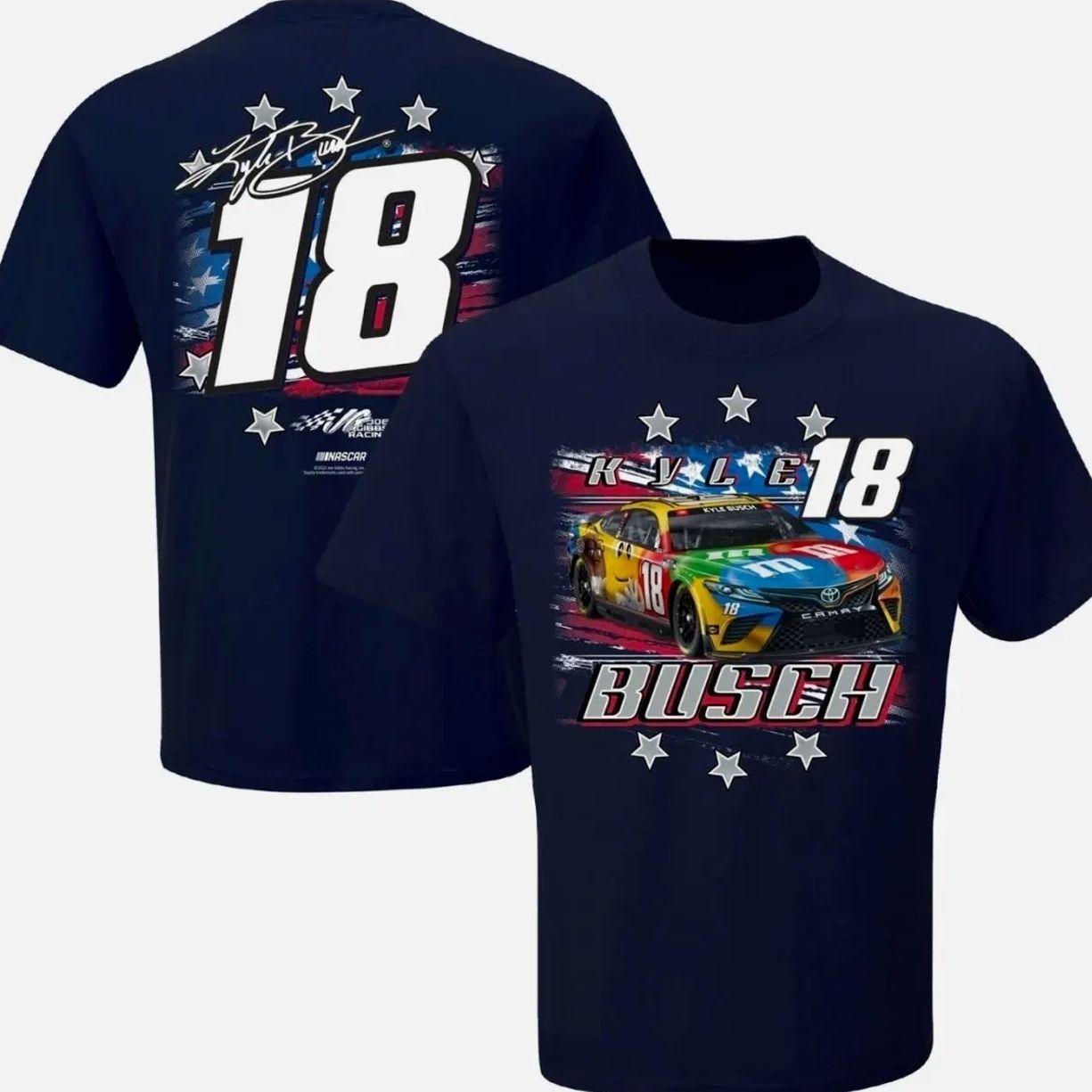 Comfort Colors Kyle Busch #18 Racing Team Collection 2022 T-shirt, Unisex Men & Women, Trendy Streatwear Gift 1PC