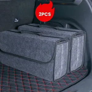 2-Pack Durable, Foldable Car Trunk Organizers — Space-Saving Vehicle Storage Bin Set | Economy Shipping | Sturdy Storage Containers for SUVs, Cars, Travel Accessories, and Essentials for Men & Women