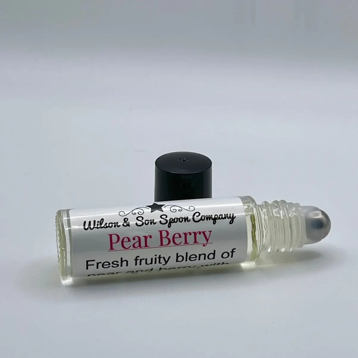 Wilson & Son Spoon Company 10 ml Limited Edition Small Batch Pear Berry Perfume Body Oil - Juicy Pear & Berry Musky Fragrance Scent Blend, Vegan Surfactant, Almond Sweet-Scented Oil for Everyday Beauty Routine, Almond Body Oils
