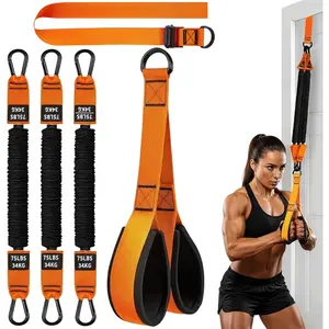 Advanced Pull Up Assist Bands Set - Heavy-Duty 3*75LBS Resistance Adjustable Strap & Wide Footplate for Home Gym Outdoor Exercise- Workout Strength Training Equipment