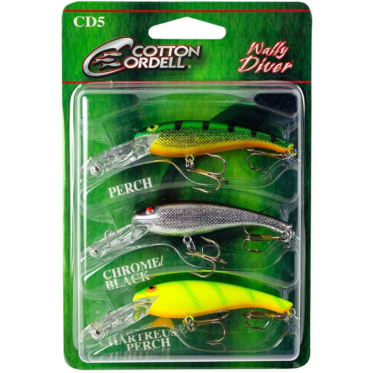 Cotton Cordell Wally Diver Triple Threat Fishing Lures, 2.5" Size, True Runners, Spoon Lures, 1/4 Oz, Chrome/Black, 2 1/2 Inches