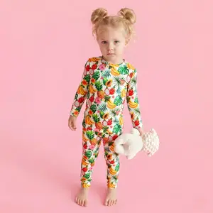 Bamboo Two-Piece Pajama Tropical Fruit