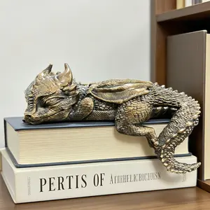 Sleeping Dragon Resin Statue Ornament, Durable Bookshelf Decor, Home Decoration Sculpture, Decorative Figurines, Perfect Gift for Family and Friends