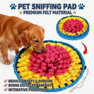 Dog Snuffle Mat Interactive Slow Feeder Toy, Mental Stimulation, Reduces Anxiety & Boredom, Non-Slip Washable, Keeps Dogs Busy & Calm