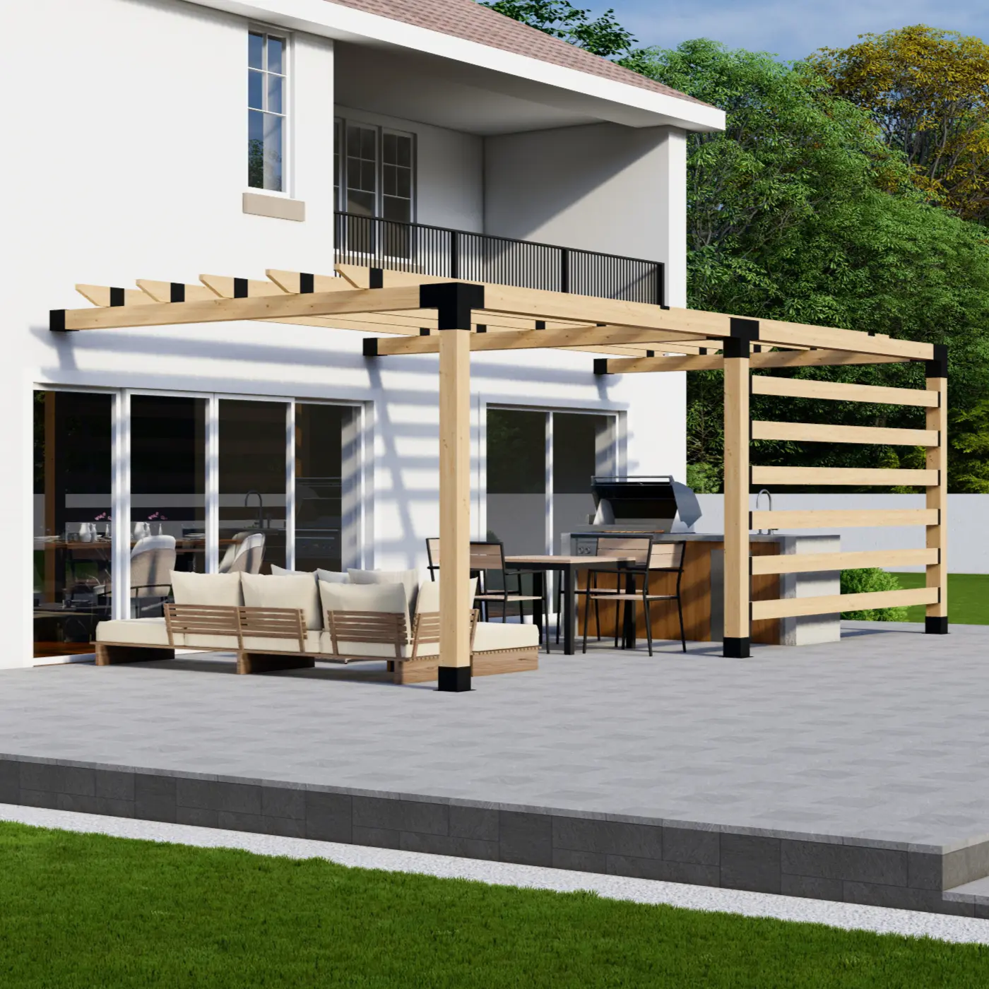 Backyard Covered Pergola Kit Backyard Covered Pergola Kit