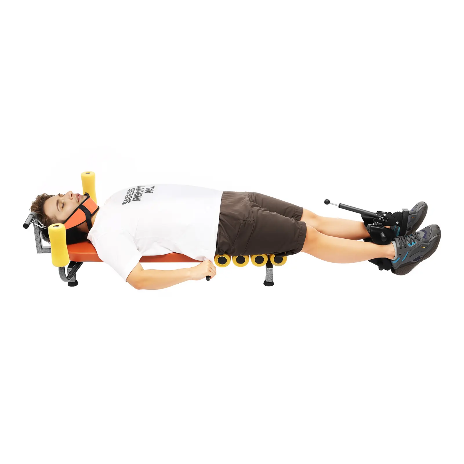 Adjustable Back Stretch Bench - Ergonomic Workout Gear Equipment, 286.6 lbs Capacity, Inversion Alternative Spinal Decompression Device for Neck, Back, Leg Tension Relief, Scientific Traction for Posture & Blood Circulation, Ideal for Home, Gym