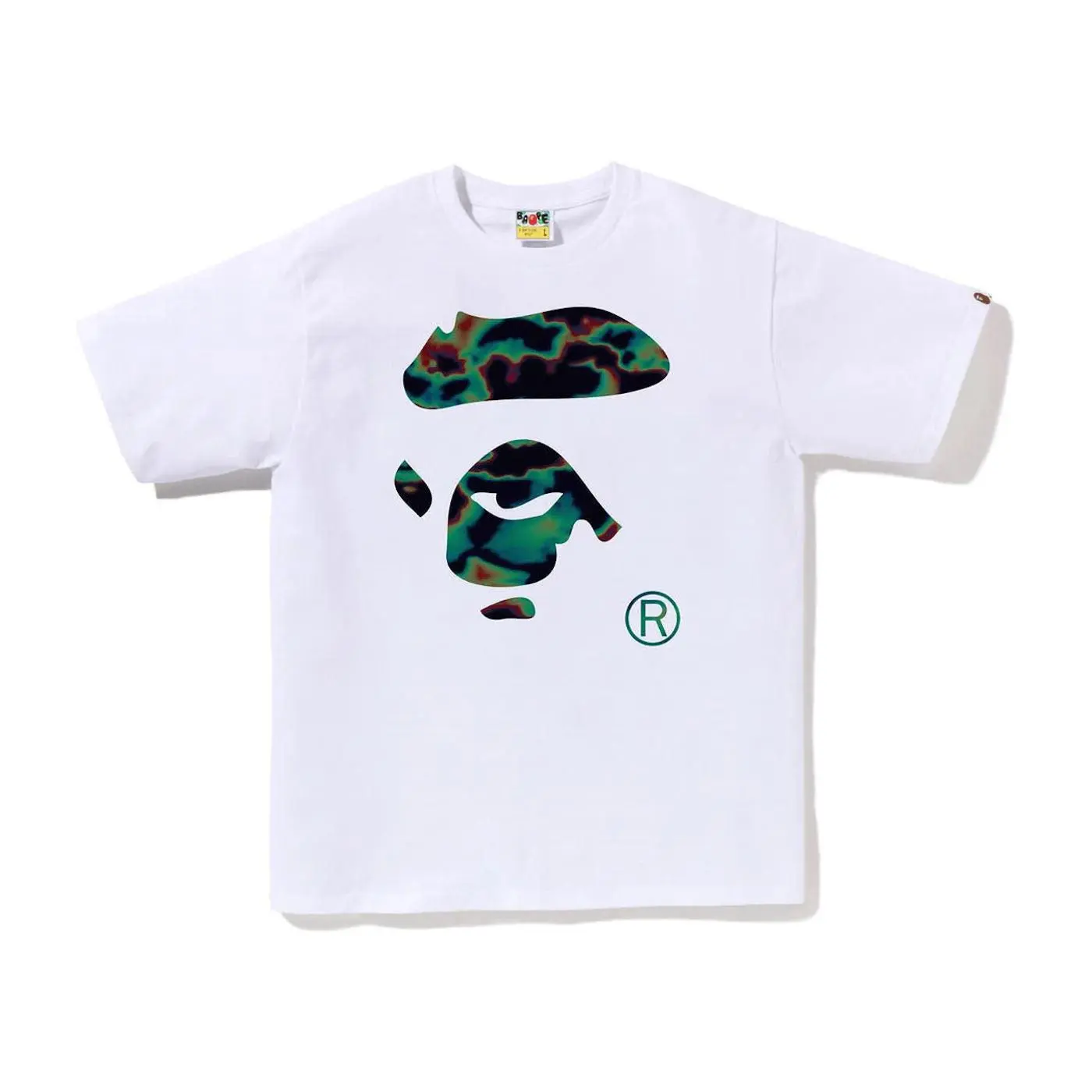991776 BAPE Thermography Ape Face Tee White