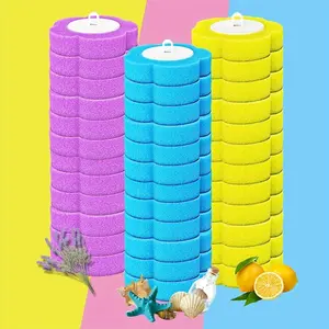 One-Use Toilet Brush Replacement Heads, 36-Pack Three-Layer Sponge, Bathroom Toilet Cleaning Tool, Home Accessories, Disposable Cleaner, Bathroom Supplies