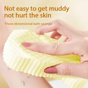 Buy 1 get 1, Skin Friendly and Reusable, Magic Exfoliating Bath Sponge,3D Upgrated Version Super Soft Exfoliating Bath Sponge,Alternative to exfoliating Gloves, Absorbent Pack, Random Color