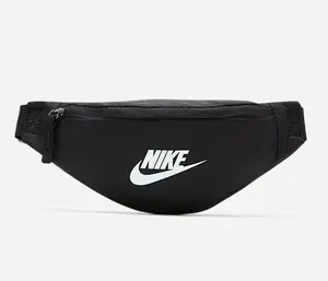 Nike Heritage Waistpack Black Unisex Crossbody Fanny Pack Daily Casual Wear with Iconic Logo Design