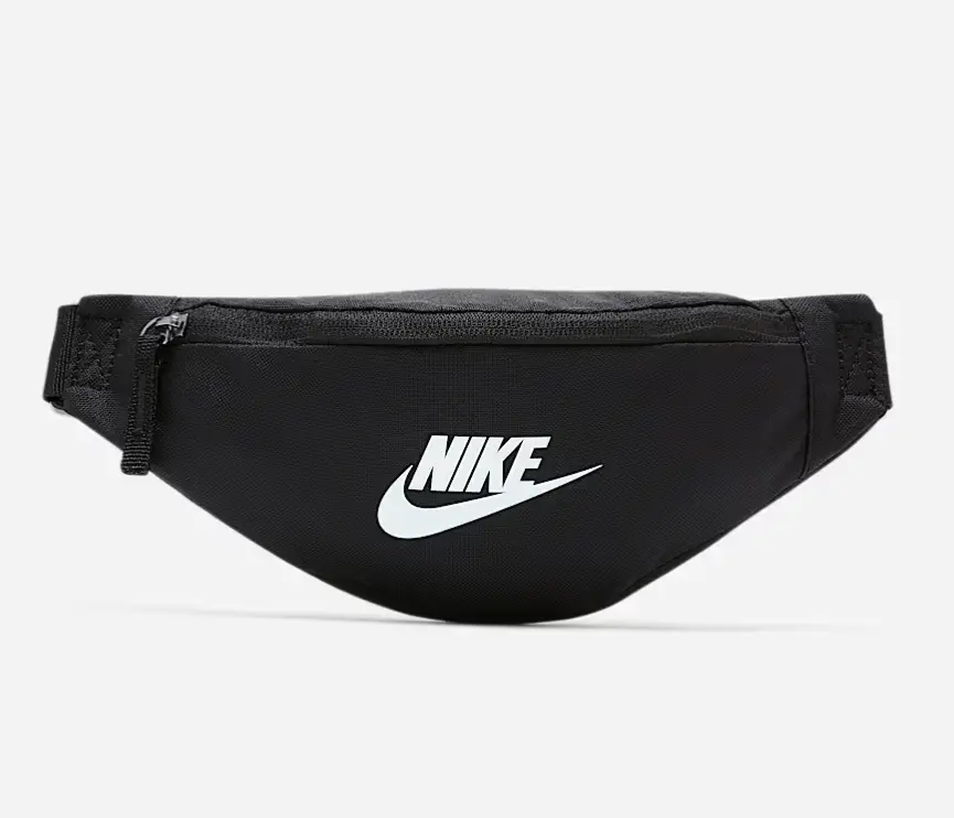 Nike Heritage Unisex Waistpack - Black, Lightweight Waist Bag with Iconic Logo, Versatile Crossbody Bag for Daily Casual Sports & Outdoor Gym Use, Lightweight Waist Bags, Versatile Bag