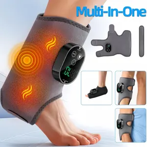 Portable USB rechargeable ankle hot compress massager, ankle wrist hot compress massager, with cordless heating vibration wrist ankle joint massager, perfect gift for parents, USB Rechargeable Massagers