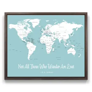 Push Pin Mini World Map - Prism Color Series