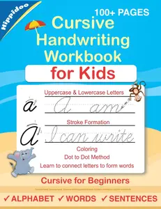 Halloween Gift Kids Cursive Handwriting Workbook for Beginners: Letter Tracing, Cursive Writing Practice, Learn Cursive Letters, Fun Writing Activity Book for Ages 6-10