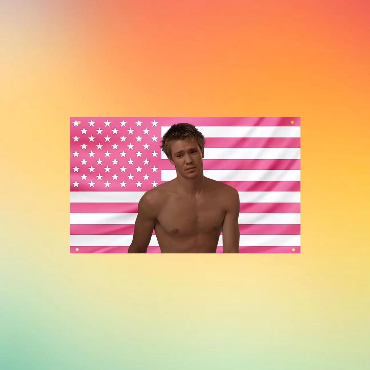 Lucas Scott One Tree Hill Pink USA Flag – Chad Michael Murray Wall Tapestry & Room Banner – TV Show Fan Decor