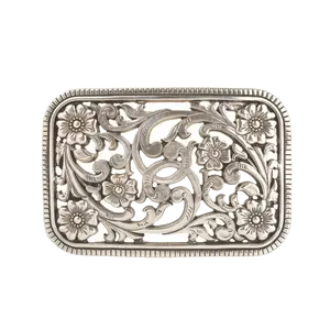 Nocona Ladies Floral Filigree Rectangle Belt Buckle 37927