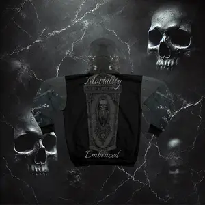 Mortality Embraced Obsidian Elegy Unisex Zip Hoodie