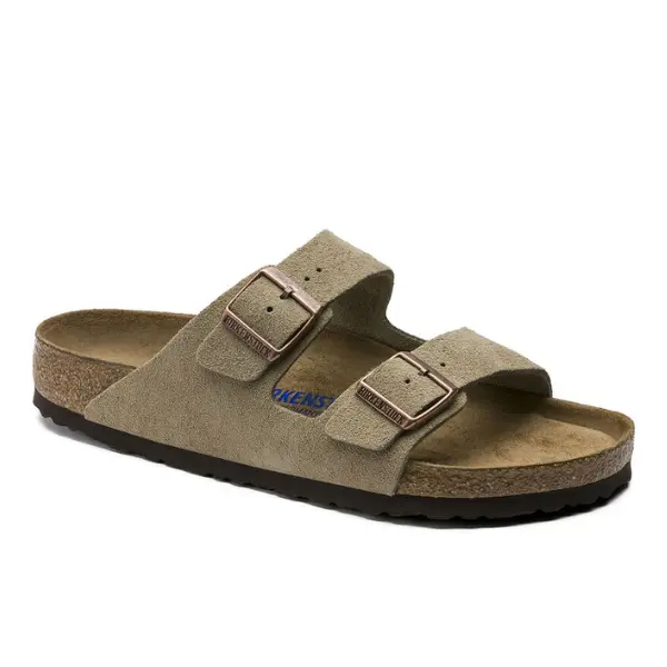 Birkenstock Men's Arizona Soft Footbed Taupe Suede Birkenstock Men's Arizona Soft Footbed Taupe Suede