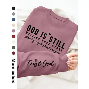 Women’s letter-print crewneck sweatshirt, patterned sweatshirt, fashionable casual long-sleeve pullover, women’s autumn and winter clothing, hooded sweatshirt GARMENTARY