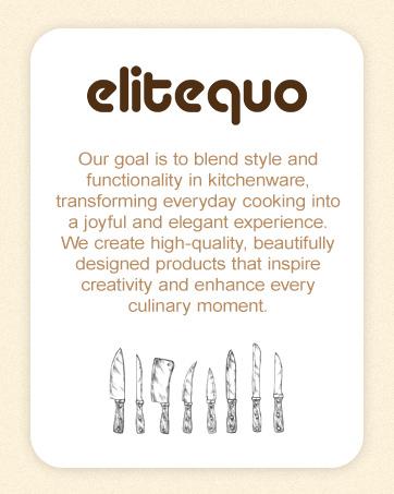 ELITEQUO 8-PCS Kitchen Knife Set With Block - Professional High Carbon Stainless Steel with Sharpening Rod & Kitchen Scissors