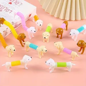 Stretchable Toy Puppy with Various Shapes, Small Tabletop Toy or Decoration, Perfect for Gifts, Classroom Prizes, Party Gift Fillers