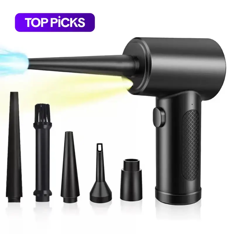 Portable Mini Compressed Air Blower, Keyboard Cleaning Tool, Reusable Electric 51000RPM Cordless Air Cleaner, Cleaning Air Blower, Cordless Air Dust Collector for Electronic Device, Laptop Cleaner, Car Accessories, Stocking Fillers Gift