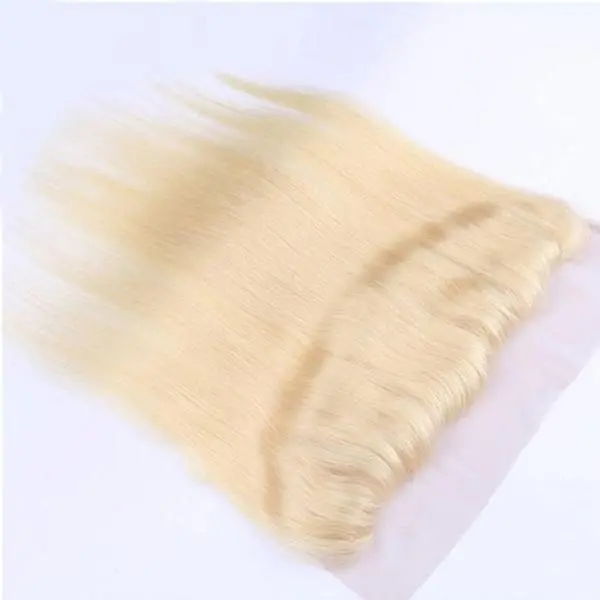 #613 Straight 13x4 Human Hair Blonde Transparent Frontal