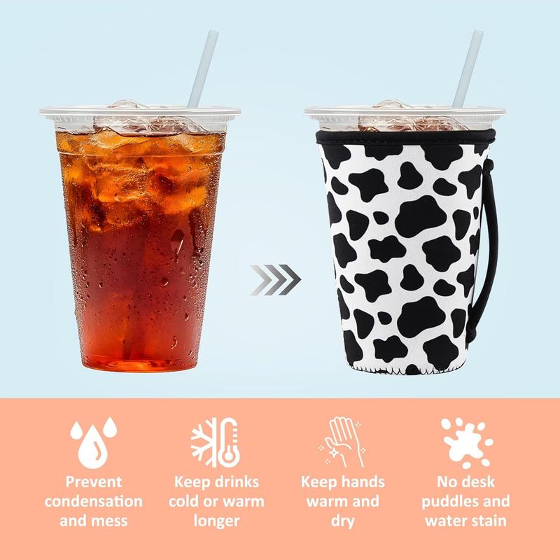 3 Pack Iced Coffee Sleeves for Iced Coffee Cups or Drinks Neoprene Insulated Sleeves for Hot and Cold Drinks from , Dunkin, And More (Cows) 3 Pack Iced Coffee Sleeves for Iced Coffee Cups or Drinks Neoprene Insulated Sleeves for Hot and Cold Drinks from , Dunkin, And More (Cows)