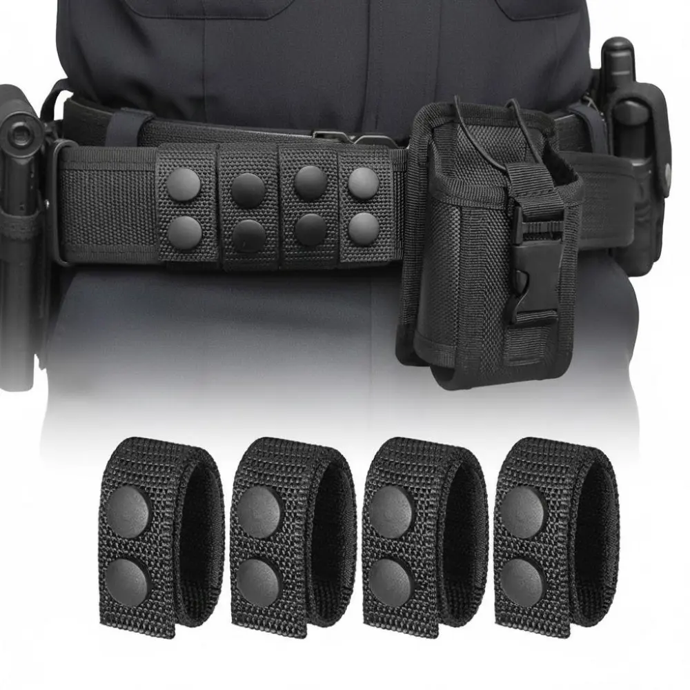 Tactical Duty Belt: Adjustable Waist Belt, Durable Nylon Military Police Gear for Camping Hiking Shooting Cycling, Lightweight Portable, Secure Equipment Fixing.