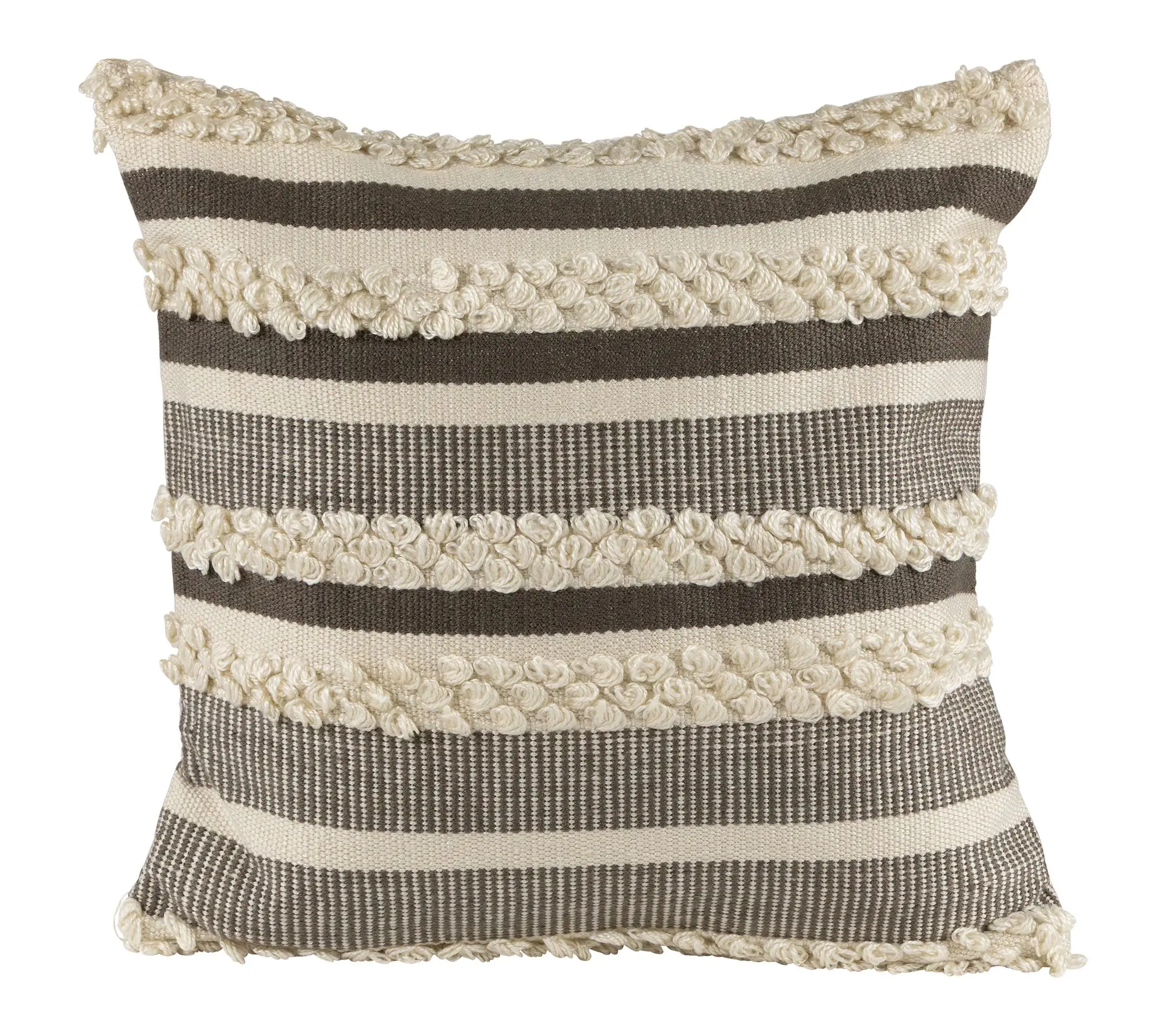Northlight 20" Gray & Cream Handloom Woven Throw Pillow Northlight 20" Gray & Cream Handloom Woven Throw Pillow
