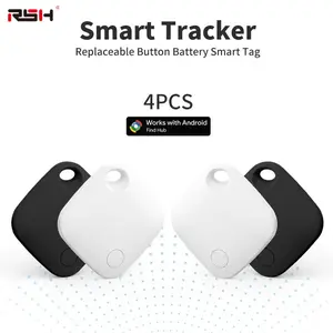 4 Smart Tracking Devices, Smart Tag, Portable Design, High Precision Lost Item Finder, Sound Alarm, Compatible with Android Phones