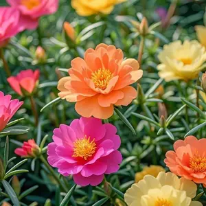 1000 PCS Mixed Color Portulaca Grandiflora Moss Rose Seeds, Vibrant Blooms, Drought-Tolerant, Fast-Growing, Perfect for Gardens & Pots