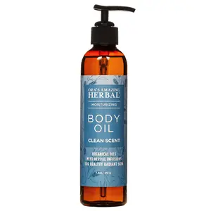Ora's Amazing Herbal Clean Scent Body Oil - Natural Moisturizer with Lemongrass Eucalyptus & Mint