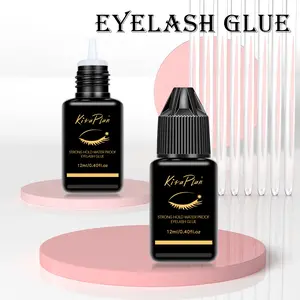 KiraPlan 12ml Eyelash Extension Glue for DIY Lash Clusters, 45 Days Long-Lasting Waterproof, Odorless Non-Irritating Hypoallergenic, Fast Drying Strong Adhesion, Home Use Friendly lash clusters lash clusters kit lash cluster