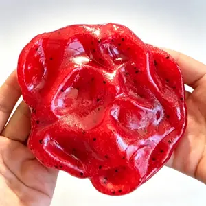Watermelon Slush Squishy Toy - Crunchy Sound Squeeze Stress Ball, Slow Rebound ASMR Decompression Toy for All Ages