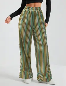 Wide Leg Pants for Women High Waist Flowy Lounge Trousers, Comfy Summer Vacation Pants for Travel & Everyday Outfits