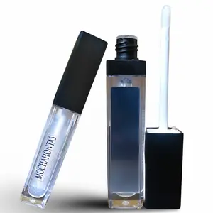 Crystal Clear Lip Gloss Mirror & Light - Smooth Glossy Finish with Built-in Mirror for Easy Application - Versatile Shimmer Options - Cosmetic Makeup Product