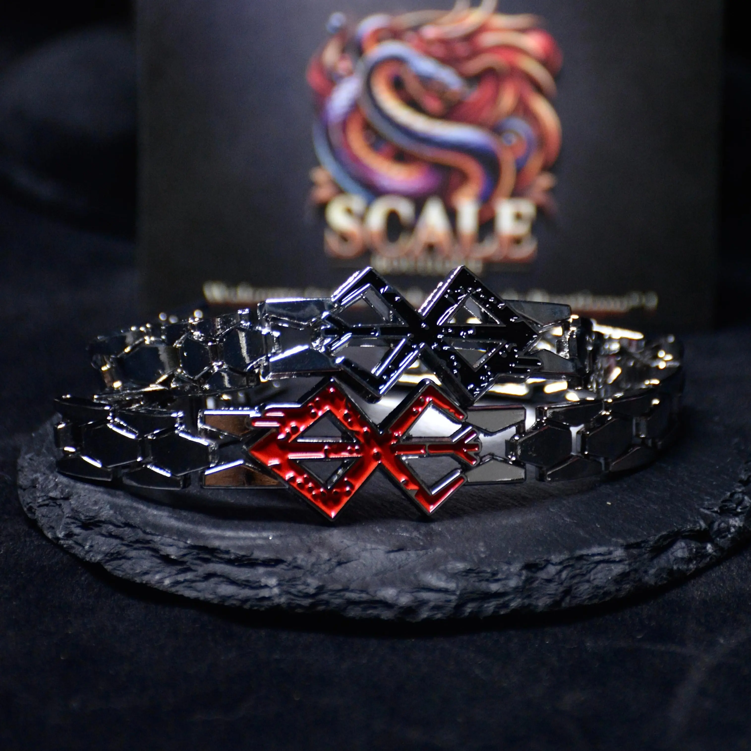 Berserk Symbol of Sacrifice 8in 8g Eco-Friendly Stainless Steel Bracelet - Unisex Fit Casual Wristband with Easy Attachment, Sleek Design, Superior Craftsmanship, Dark Aesthetic Costume Jewelry for Berserk Fans, Effortless Addition, Versatile Style, Finel