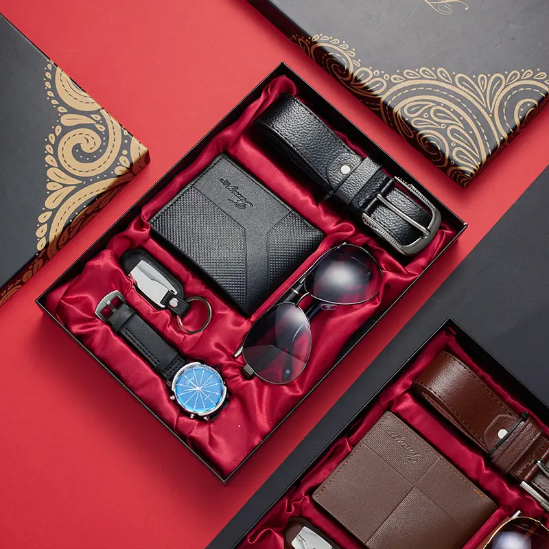 Luxury Men’s Gift Set – Watch, Wallet, Belt, Sunglasses & Accessories Combo, Premium Gift Box Set for Men (Gift for Him)