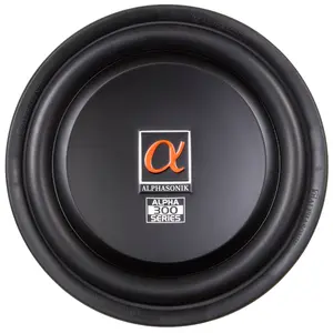 Alphasonik TSW310 Treis 300 Series Shallow Mount 10” 1200 Watts Max / 400 Watts RMS Single 4 Ohm Car Low Profile Flat Slim Thin Subwoofer Aluminum Cone Audio Speaker Bass Truck High Power Sub Woofer