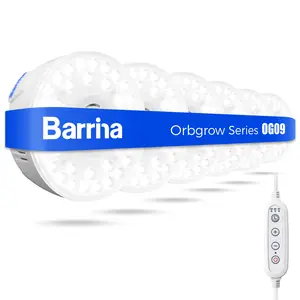 Barrina Orbgrow OG09 Puck Grow Light with Smart Timer & 5 Level Dimmable, 5000K 54W(6 x 9W), Full Spectrum, Magnetic & Linkable, 6 Packs