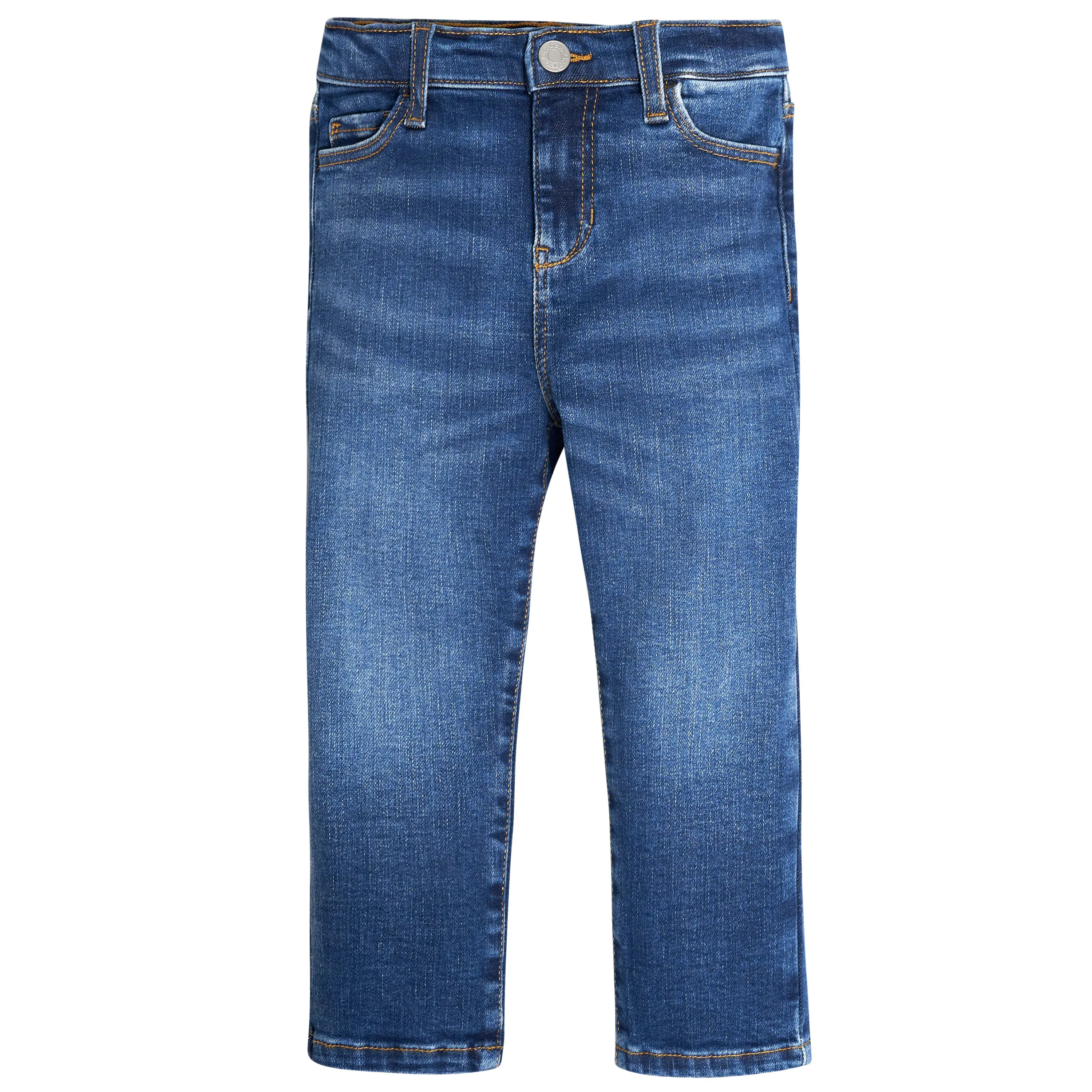 Gerber Toddler Boys' and Girls' Denim Straight Fit Jeans with Adjustable Waist