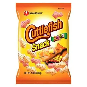 Nongshim Cuttlefish Snack – Savory & Crispy Korean Favorite (4-Pack) | Light, Crunchy, and Addictively Good
