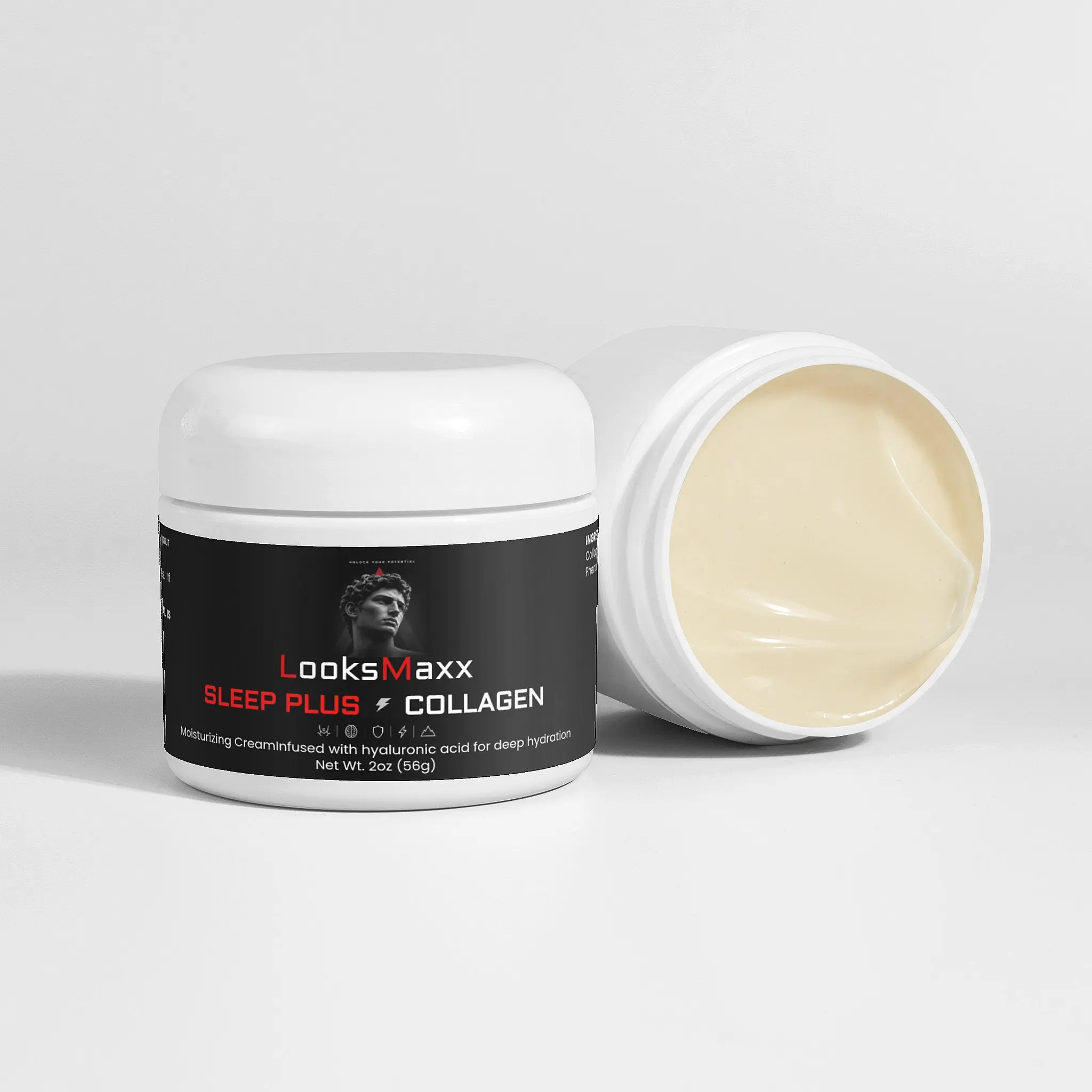 Collagen Night Cream for Face and Neck, Overnight Moisturizer with Hyaluronic Acid, Avocado Oil and Aloe Vera, Lavender Scented, Men and Women, All Skin Types, 2 oz