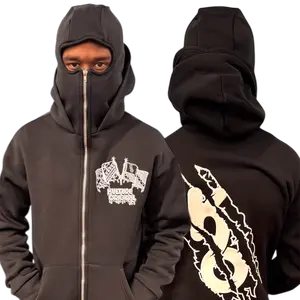 Black Ski Mask Zip Up Hoodie | Kulture Original
