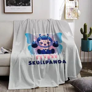 Kawaii Skullpanda POP MATE Throw Flannel All Weather Blanket Kneeling Blankets Fluffy Warm Winter Blanket Blankets on Offer Home Knee Throw Wearing Microfiber