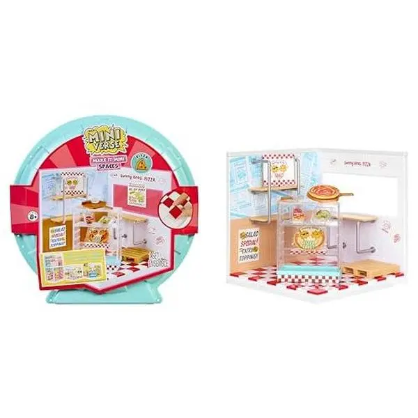 MGA's Miniverse Make It Mini Spaces Pizza Shop, Building Set, Customize, DIY Crafts, Rooms, Hobby, Collectors, Display, Gifts, 8+